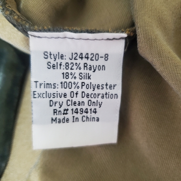 Johnny Was Serafina green Velvet silk floral embroidered kaftan tunic dress XS - Picture 14 of 16